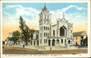 Key West Florida FL St Paul's Episcopal Church Vintage Postcard