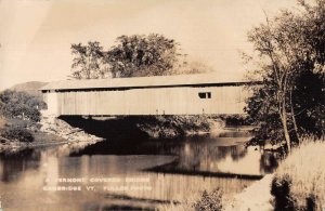 Cambridge Vermont Covered Bridge Fuller Real Photo Vintage Postcard AA49250