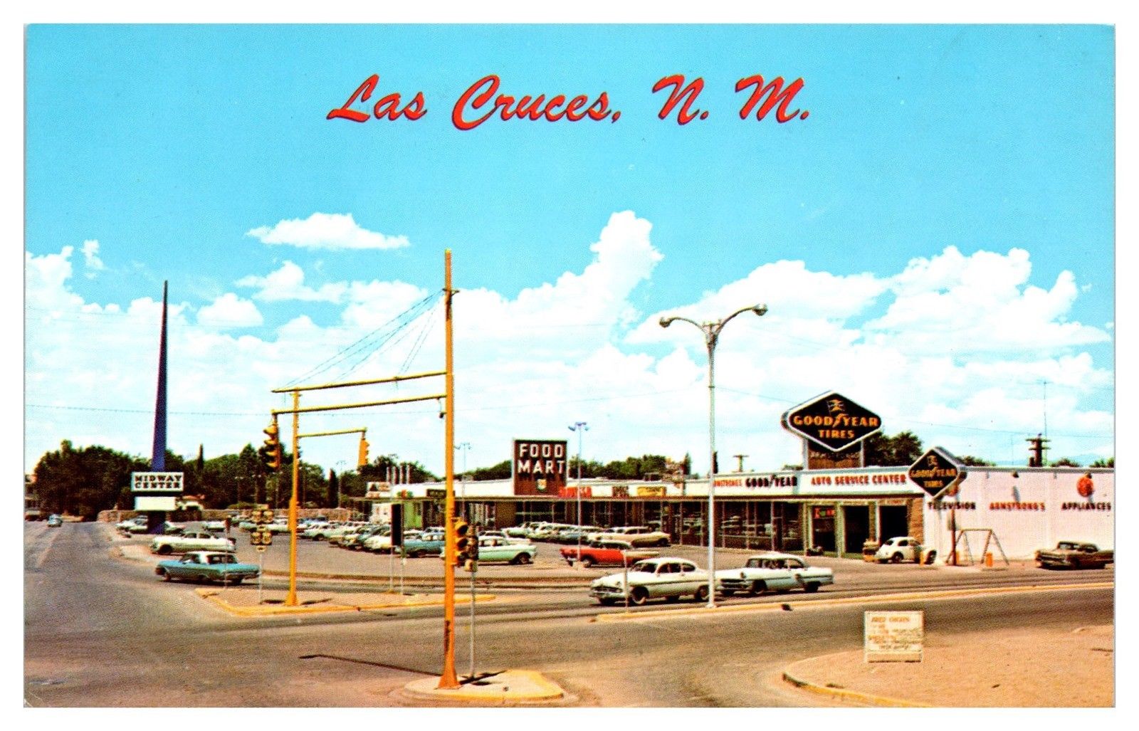 1950s/60s Midway Shopping Center Food Mart Goodyear Tire, Las Cruces NM ...