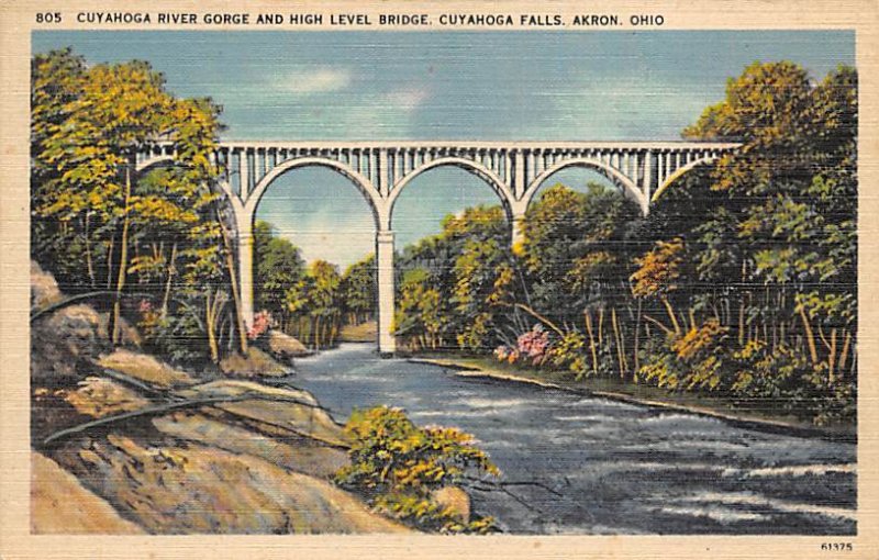 Cuyahoga River Gorge, High Level Bridge Cuyahoga Falls - Akron, Ohio OH