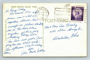 Dallas TX- Texas, Union Station, Chrome c1962 Postcard 