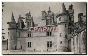 Old Postcard Chateau D & # 39Amboise Façade Louis XII