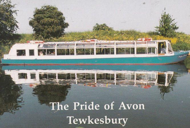 The Pride Of Avon Tewesbury Ship Waterbus Tour Information Gloucester Postcard