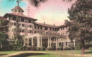 Vintage Postcard 1937 Lawn Entrance Carolina Hotel Pinehurst North Carolina NC