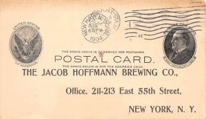 New York City Jacob Hoffmann Brewing Co Postal Receipt Vintage Postcard AA71249