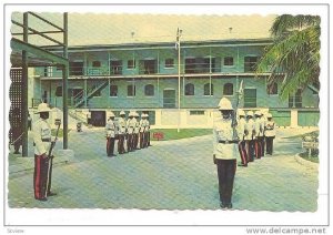 Changing of the Guard at the Police Barracks on East Street, Nassau, Bahamas,...