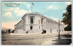 1910's SENATE OFFICE BUILDING ANTIQUE CAR WASHINGTON DC REYNOLDS POSTCARD