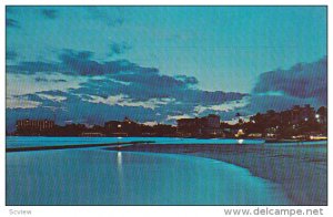 Night View, Waikiki Beach, Honolulu, Hawaii, United States, 40-60´s