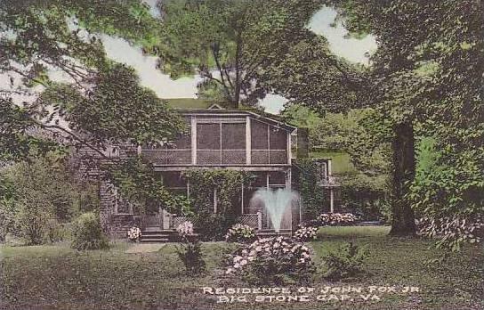 virginia Big Stone gap Residence Of John Fox Jr. Albertype