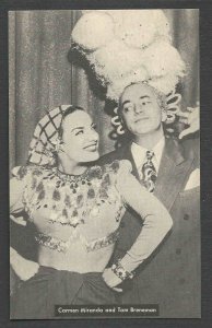 PPC* CARMEN MIRANDA ACTRESS & TOM BRENEMAN RADIO ANNOUNCER MINT