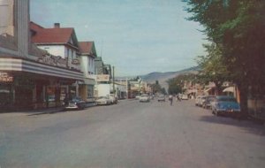 Vernon Barnard Avenue Hotel Cafe Taxi Rank Theatre Vintage 1970s Canada Postcard