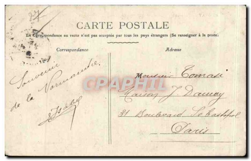 Postcard Bernay Old Panorama