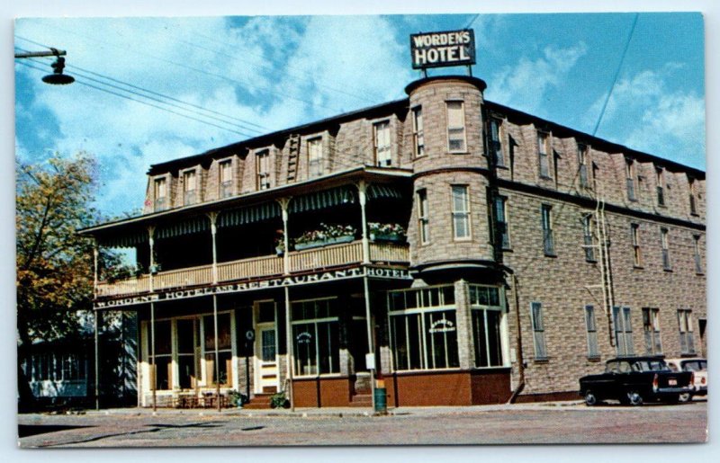 DAVIS, WV West Virginia ~ Roadside WORDEN'S HOTEL & RESTAURANT c1950s Postcard