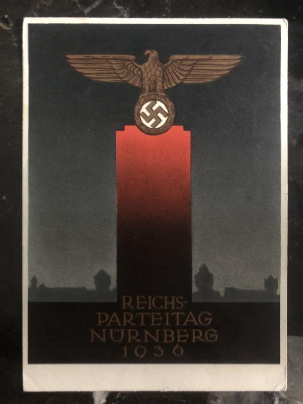 1936 Germany Picture Postcard cover Nurnberg Rally NDSAP party