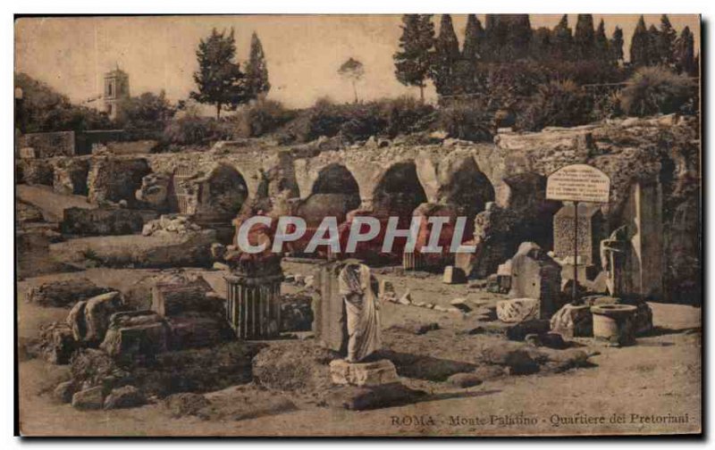 Old Postcard Roma Monte Palatino Quartiere Del Pretoriani