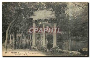 Old Postcard The Paris Montceau Park Ruins