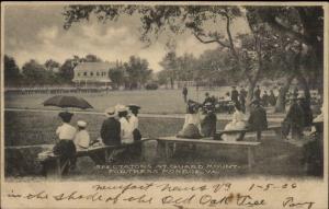 Fortress Monroe VA Spectators at Guard Mount c1905 Postcard