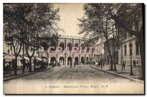 Postcard Old Nimes Boulevard Victor Hugo