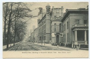 Sheffield Row Buildings of Scientific School Yale New Haven Connecticut Postcard
