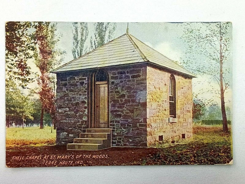 Vintage Postcard 1909 Shell Chapel St. Mary's the Woods Terre Haute ID Indiana