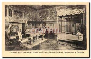 Old Postcard Chateau Ancy le Franc House of Arts decorated in frescoes by Pri...