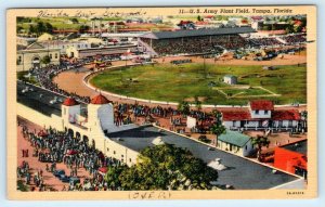 TAMPA, Florida FL ~ Aerial View U.S. ARMY PLANT FIELD WWII Fairgrounds Postcard