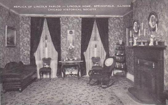 Illinois Chicago Replica Of Lincoln Parlor Lincoln Home Springtfield Chicago ...