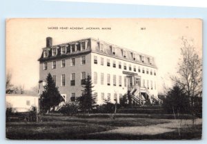 JACKMAN, ME Maine ~ SACRED HEART ACADEMY 1949 Somerset County Postcard