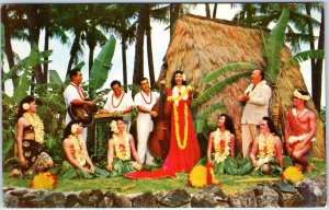 c1950s Honolulu, HI Ray Kinney Polynesian Revue Chrome Postcard Hula Dance A52