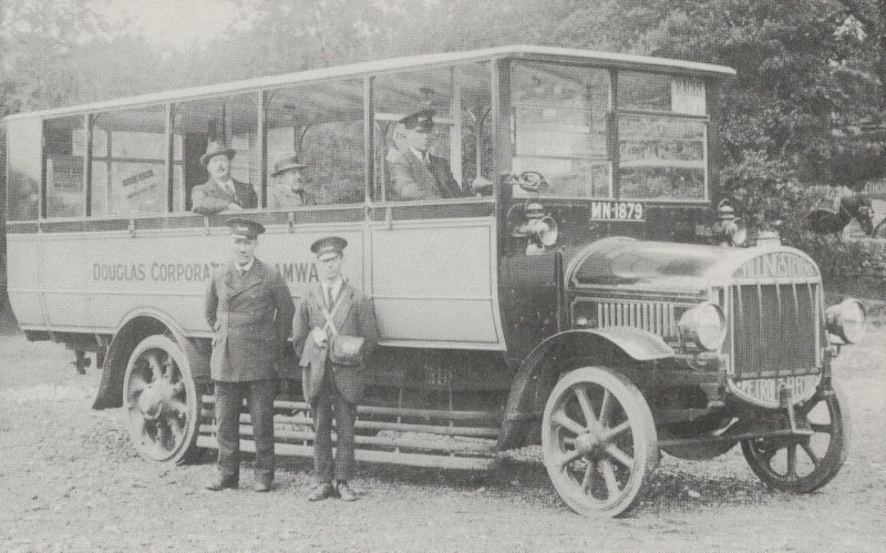 Douglas Corporation Tramways Bus Driver Conductor Isle Of Man Postcard