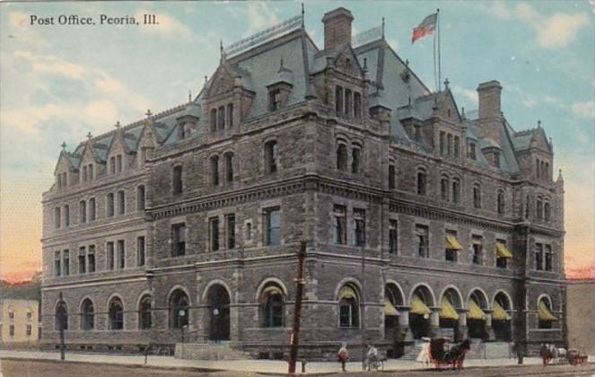 Illinois Peoria Post Office 1913