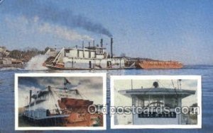 Lone Star Ferry Boats, Ferries, Steamboat, Ship Le Claire, Iowa, USA Unused c...