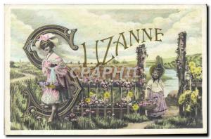 Old Postcard Suzanne Surname