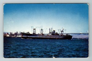 USS Rainier, Ship On Water, Transportation, Vintage Chrome Postcard