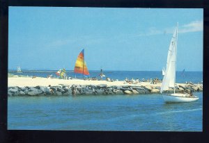 Cape Cod, Massachusetts/MA/Mass Postcard, Typical Cape Cod Harbor, Sail Boats