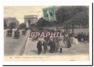 Paris (8th) Postcard Old L & # 39avenue the Bois de Boulogne