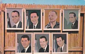 First Seven Astronauts - Postcard of Portraits in Yarn - Space