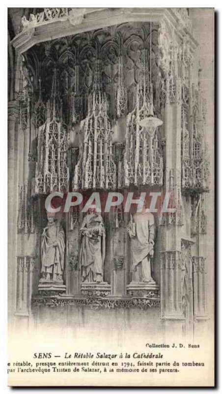 Old Postcard Sens Altarpiece Salazar cathedral