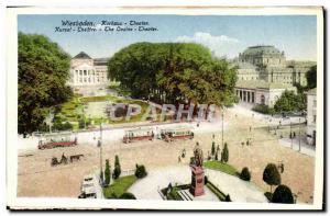 Old Postcard Wiesbaden Kurhaus Theater