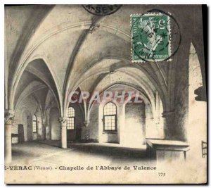 Postcard Old Couhe Verac Vienna Chapel of the Abbey of Valencia