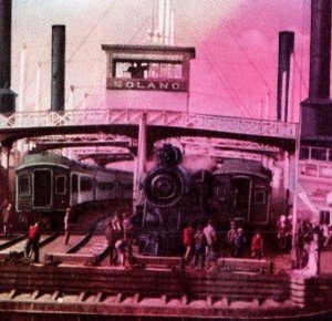 C.1910 Train Ferry Solano Southern Pacific Benicia, CA Postcard F165