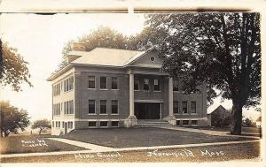 Northfield MA High School in 1913 RPPC Postcard