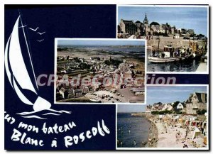 Modern Postcard Roscoff Port Of Stars From I'Ile beach Batz