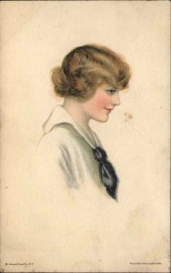 Vintage PC ALICE LUELLA FIDLER Pretty Young Woman AMERICAN GIRL No. 96