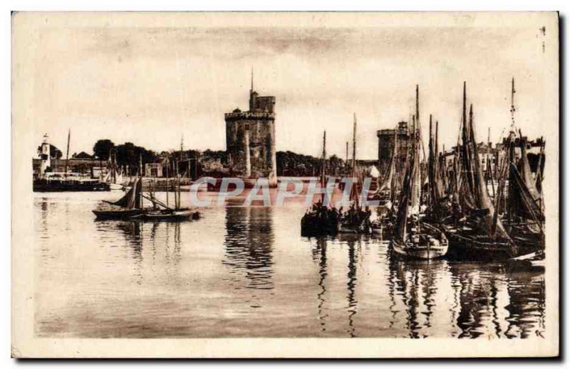 Old Postcard La Rochelle Boat Fishing Boats in