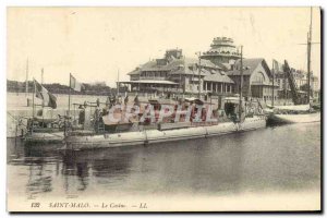 Old Postcard Saint Malo Casino Torpedo Boat