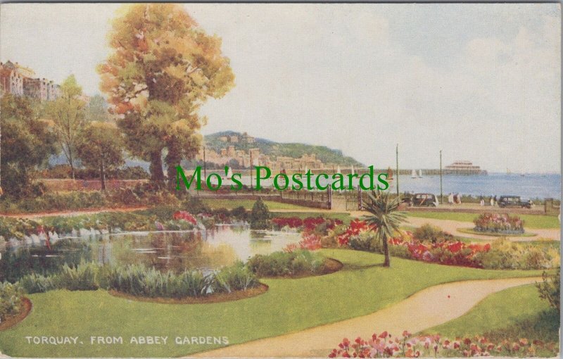 Devon Postcard - Torquay From Abbey Gardens, Artist Brian Gerald RS30963 