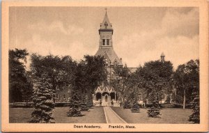 View of Dean Academy, Franklin MA Vintage Postcard S62