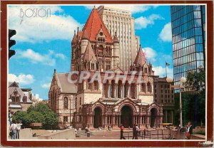 Modern Postcard Trinity Church on Copley Square Boston Massachusetts