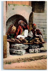 c1950's Selling Bread Scene, Street Bakery Smyrna Turkey Vintage Postcard